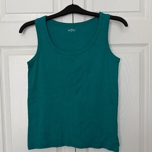 Northern Reflections Teal Scoop Neck Tank Top